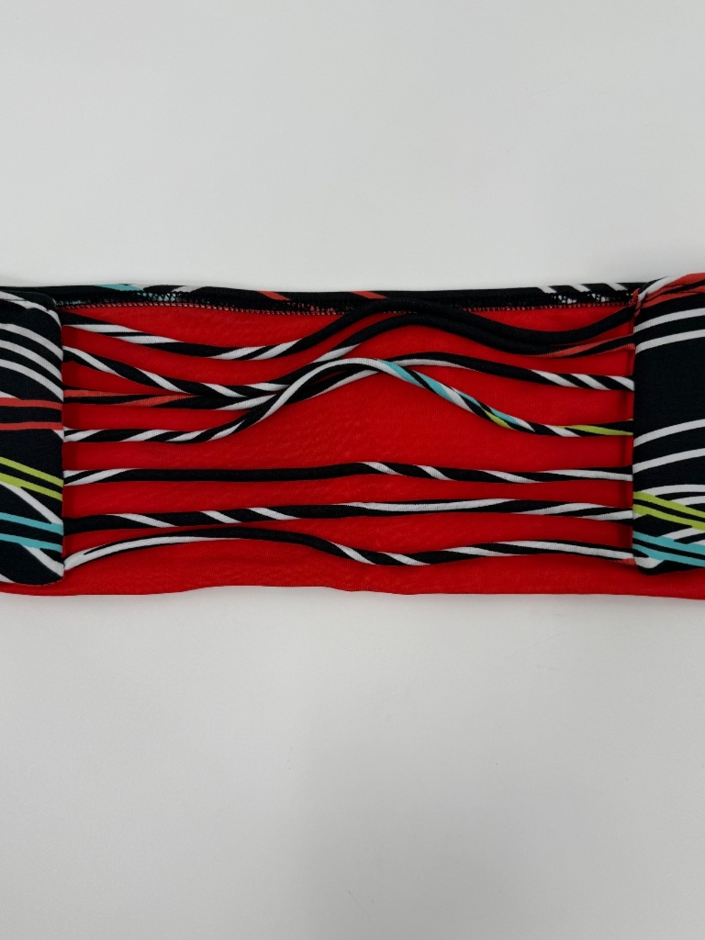 San Lorenzo Bikini Top Women Large Black Bandeau Strapless - Picture 2 of 7